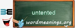 WordMeaning blackboard for untented